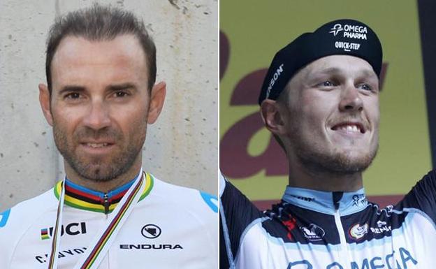 Alejandro Valverde y Matteo Trentin. 