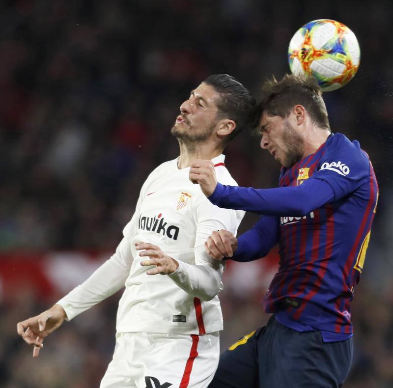 Sevilla y Barcelona se enfrentaron en la ida de octavos de final de la Copa del Rey, en el Sánchez Pizjuán.