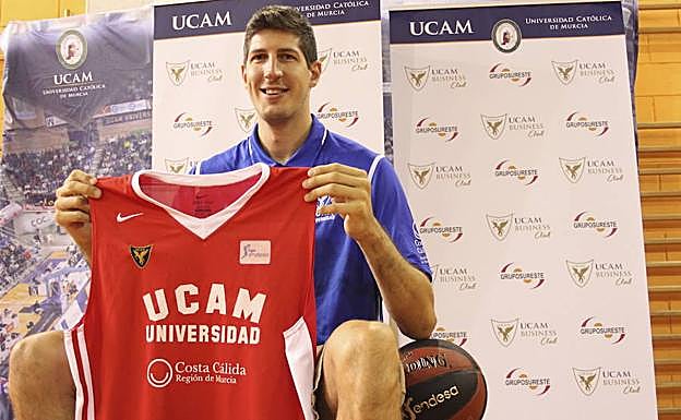 El jugador del UCAM Murcia CB, Damjan Rudez, en una imagen de archivo.