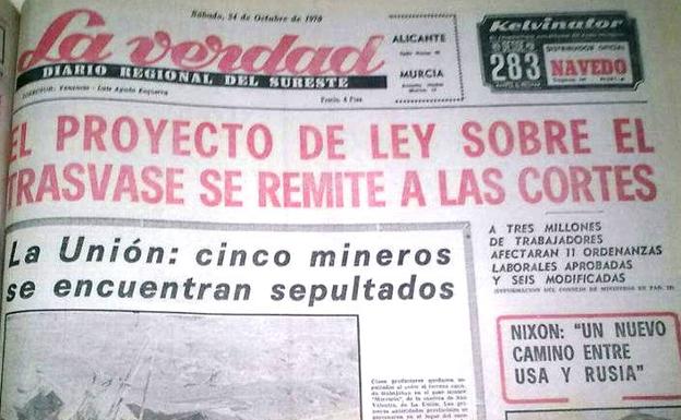 Portada de 'La Verdad' que recoge el accidente en 1970. 