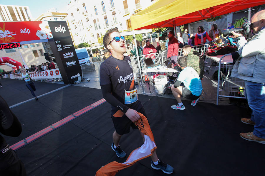 José Antonio Meroño, Andrés Mico y Juan Luis Mata, son los tres primeros clasificados en el Maratón.