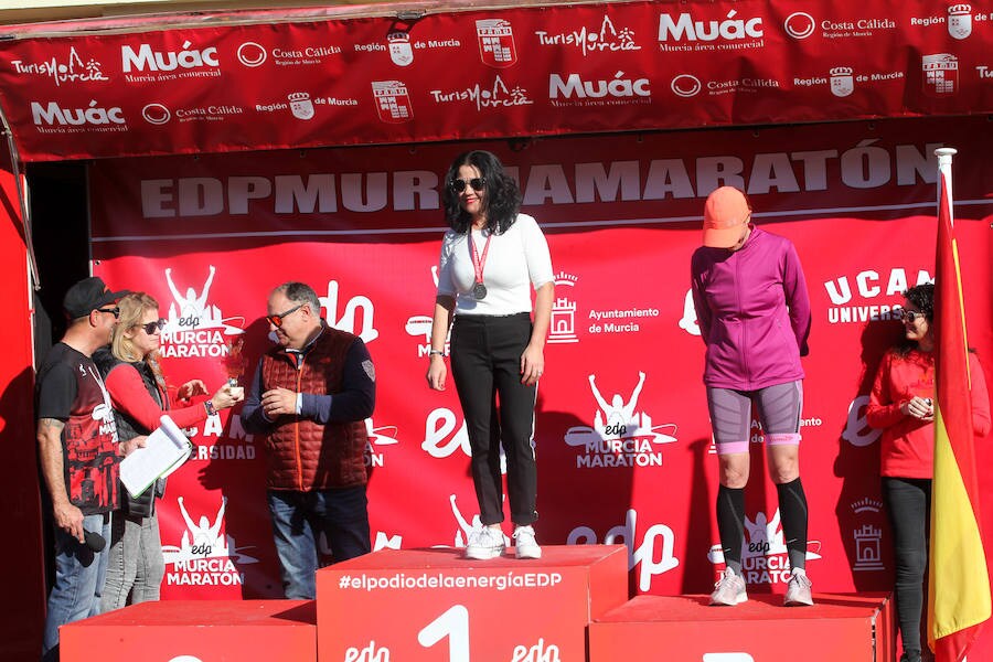 José Antonio Meroño, Andrés Mico y Juan Luis Mata, son los tres primeros clasificados en el Maratón.