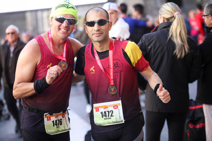 José Antonio Meroño, Andrés Mico y Juan Luis Mata, son los tres primeros clasificados en el Maratón.