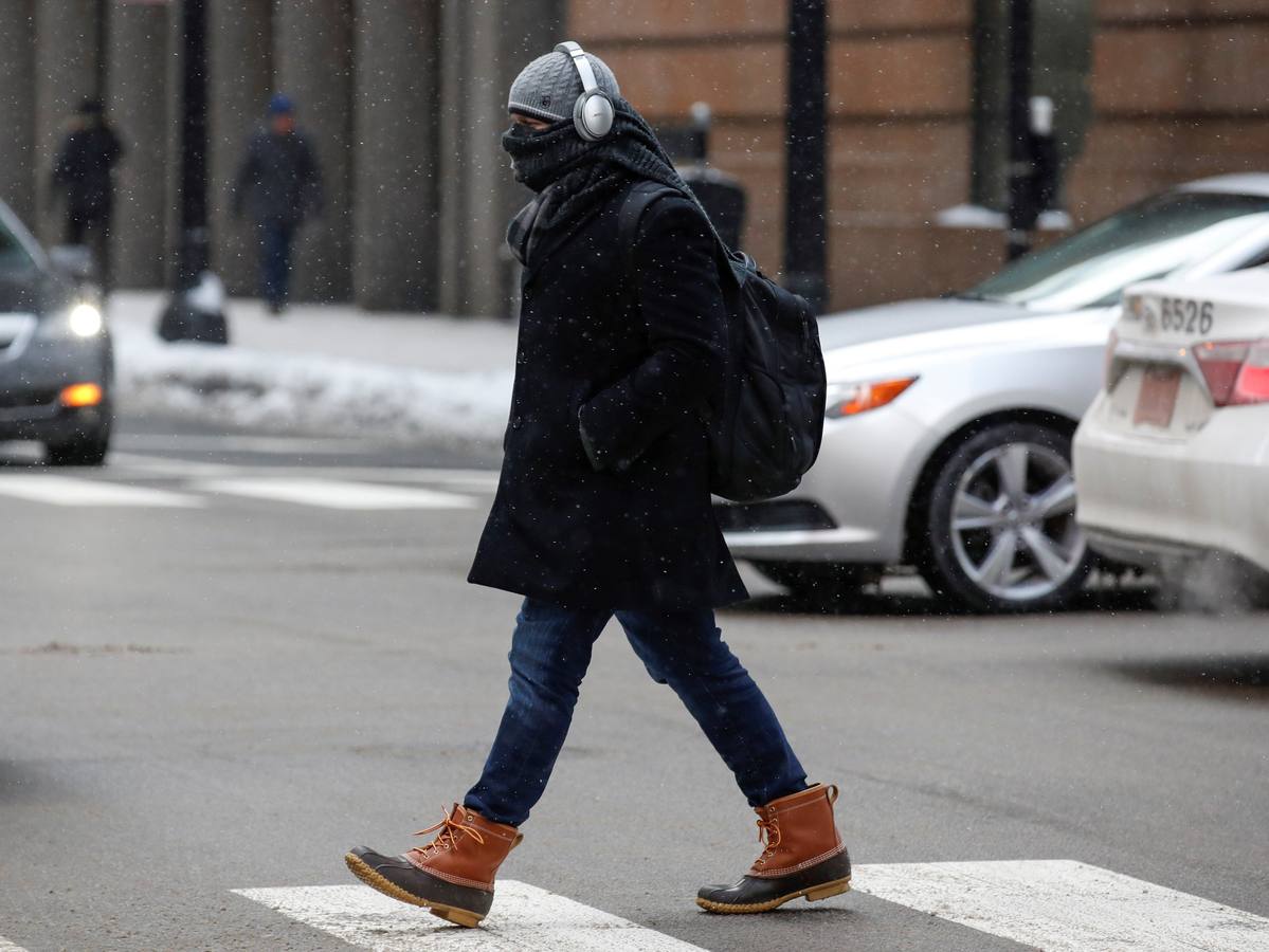 Una ola de frío polar cruza Chicago, Illinois (EE. UU.). Las temperaturas en el área de Chicago podrían bajar a menos 31 grados centígrados.