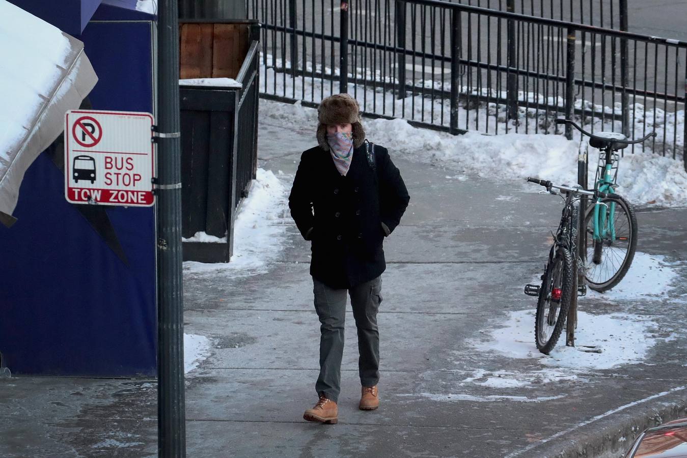Una ola de frío polar cruza Chicago, Illinois (EE. UU.). Las temperaturas en el área de Chicago podrían bajar a menos 31 grados centígrados.