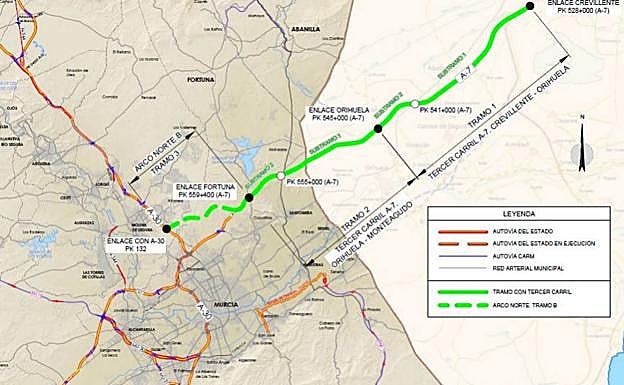 Trazado del Tramo B del Arco Norte.