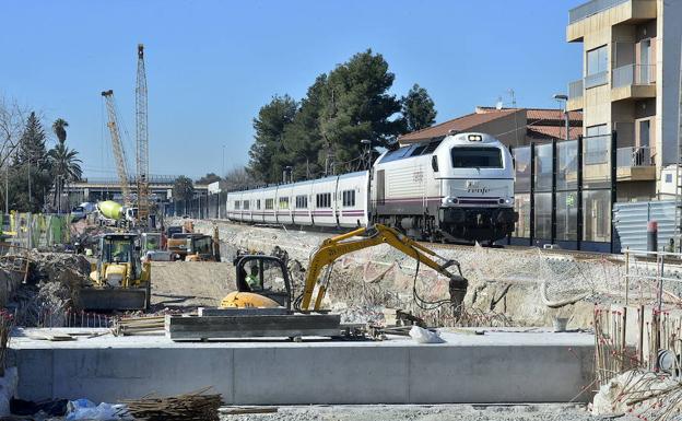 Obras del AVE en Murcia.