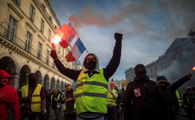 Manifestación de los 'chalecos amarillos' en Francia.