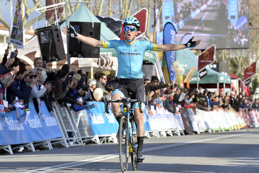 El muleño Luis León Sánchez terminó en tercera posición y el campeón del mundo, Alejandro Valverde, no pudo subirse al podio y cruzó la meta en cuarto lugar