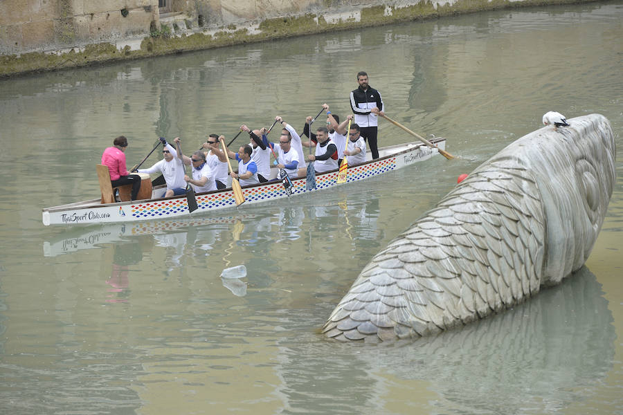 La Regata Ciudad de Murcia rompe su techo con setecientos palistas, barcos dragón y participantes de prestigio.