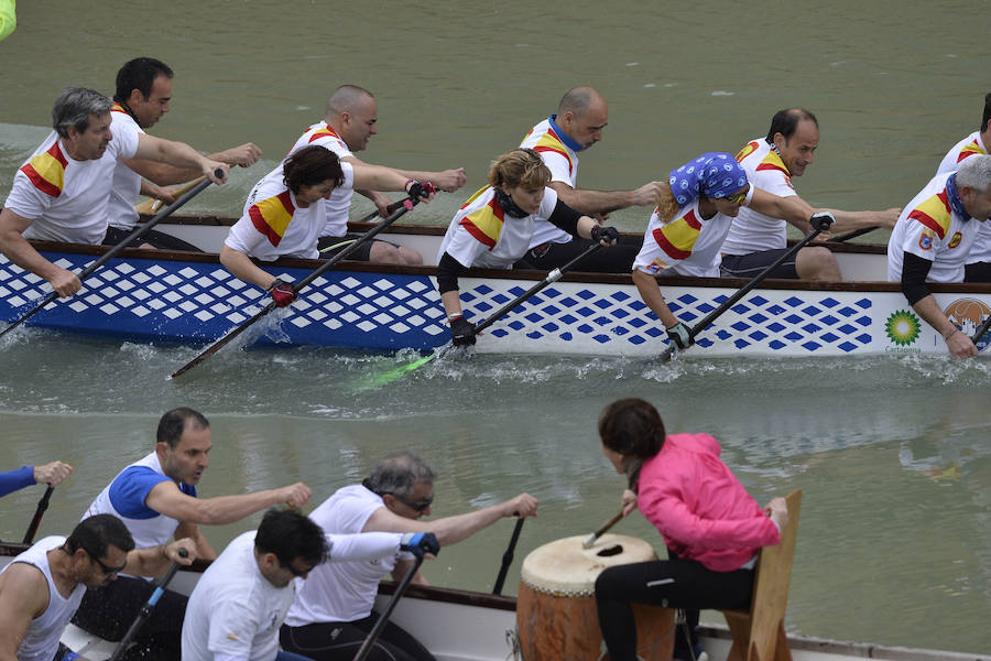 La Regata Ciudad de Murcia rompe su techo con setecientos palistas, barcos dragón y participantes de prestigio.