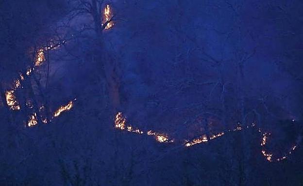 Imagen de los incendios de Cabuérniga.