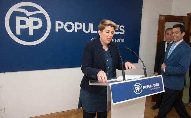 Noelia Arroyo durante la rueda de prensa. 