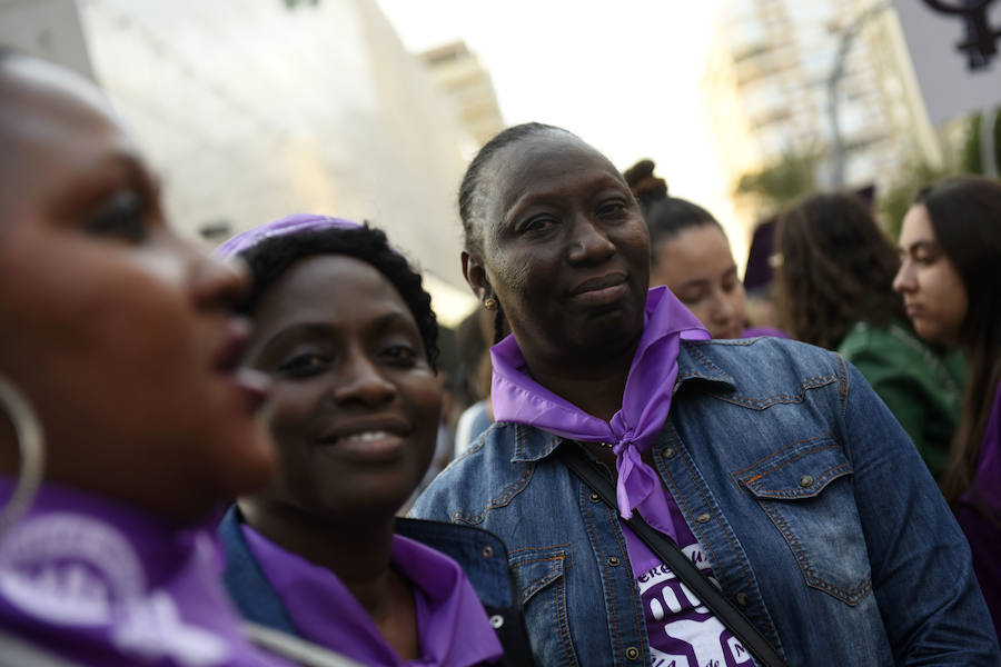 La gran marcha por en el Día Internacional de la Mujer arranca en el centro de Murcia con el recuerdo de la jornada histórica vivida hace ahora un año