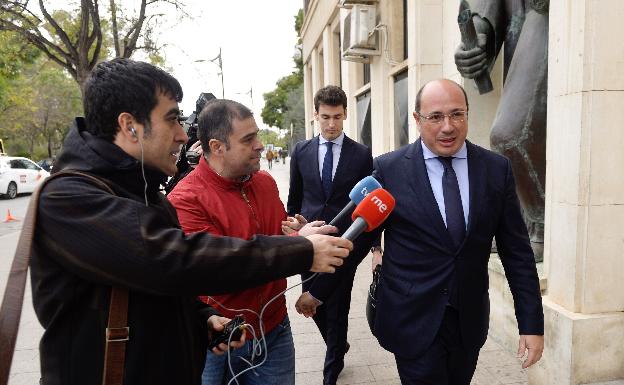 Pedro Antonio Sánchez, llegando al Palacio de Justicia el pasado diciembre. 