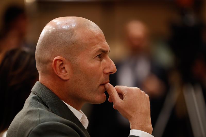 Zinedine Zidane, durante el acto de su presentación. 