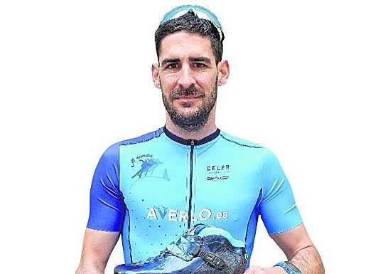 Luis Egea, con sus patines. 