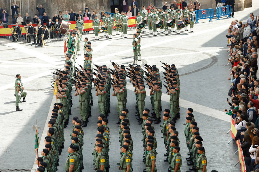 El acto estuvo presidido por el teniente general Jefe de la Fuerza Terrestre del Ejército de Tierra, Juan Gómez de Salazar Mínguez, actuando como Madrina la directora de la Orquesta Sinfónica de la Región de Murcia, Virginia Martínez Fernández