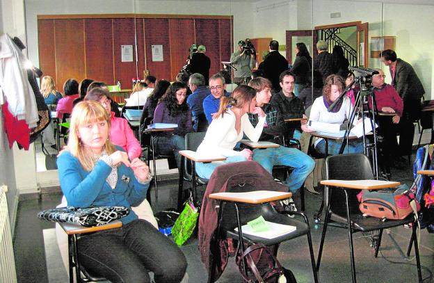 Uno de los cursos de valenciano celebrado en la Universidad Popular de Yecla, hace tres años. 