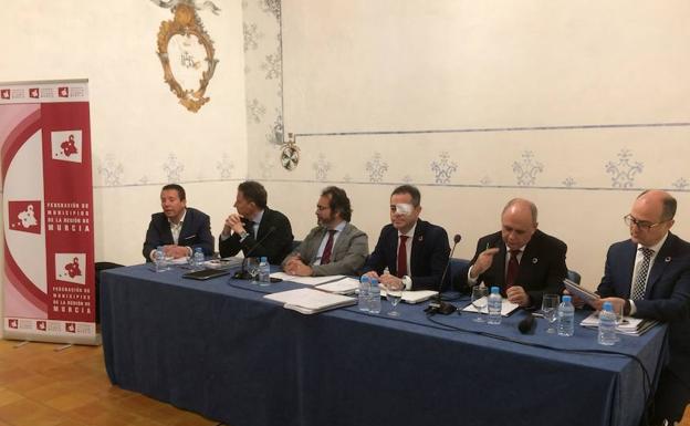 Reunión de la Federación de Municipios de la Región de Murcia, este miércoles.