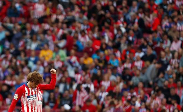 Griezmann, celebra el tanto conseguido ante el Celta.