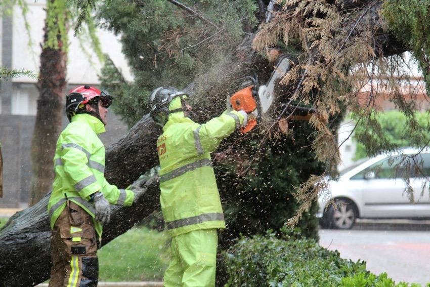 La gota fría también ha causado numerosos incidentes en Yecla