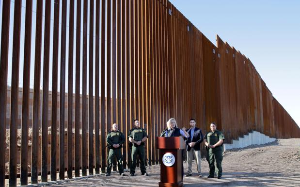 Parte del muro de Trump, en California.