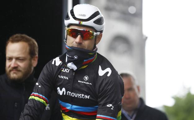 Alejandro Valverde, este domingo.