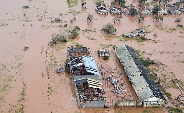Vista aérea de los daños causados por el ciclón Idai.