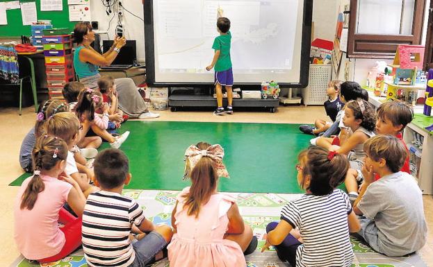 Alumnos de primaria en un aula.