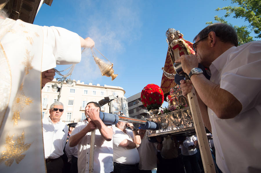 La vuelta de la patrona de Murcia se pospuso una semana para que estuviera presente en el acto celebrado el pasado sábado