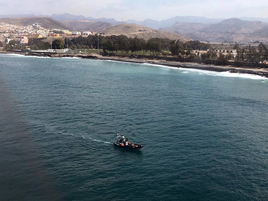Rastreo de los inmigrantes desaparecidos en las costas de Gran Canaria.