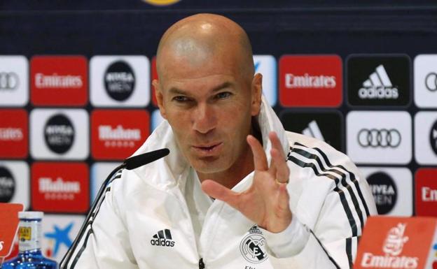 Zinedine Zidane, durante la rueda de prensa. 