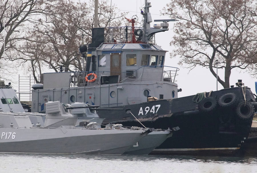 Uno de los buques ucranianos capturados.