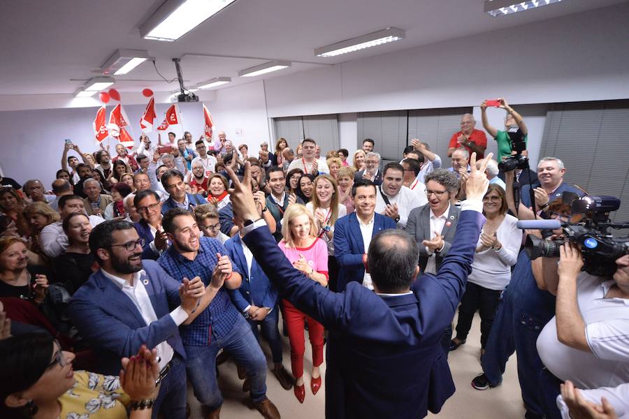 Los socialistas acaban con la hegemonía del PP y ganan las elecciones autonómicas en la Región, pero necesitarán a Ciudadanos para gobernar