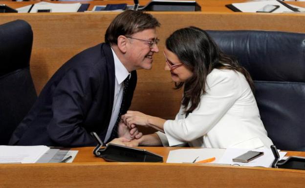 Ximo Puig (PSOE) y Mónica Oltra (Compromís).