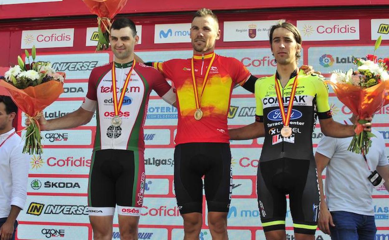 Eloy Teruel, campeón de España en la contrarreloj élite para corredores que no tienen la categoría UCI.