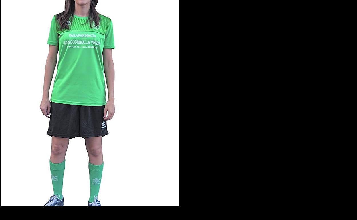 María Monserrat viste la equipación del ED Sangonera. 