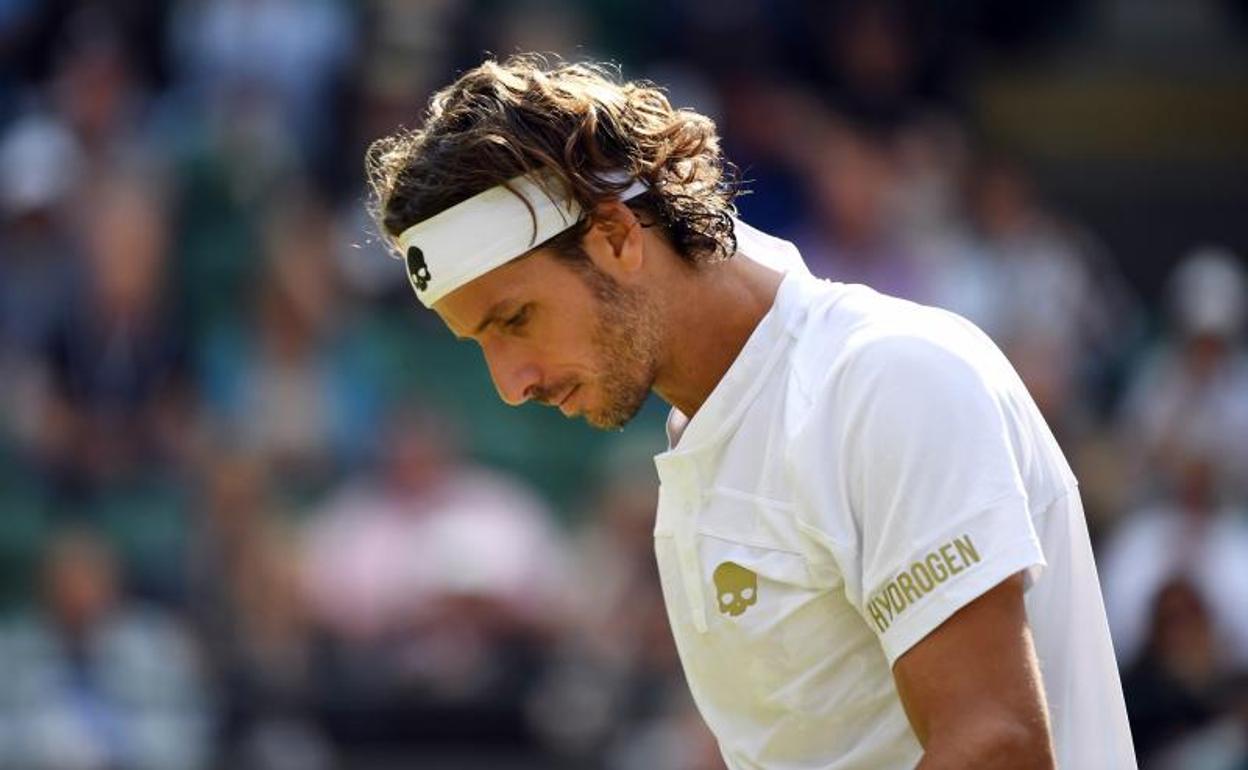 Feliciano López, durante el partido ante Karen Khachanov. 