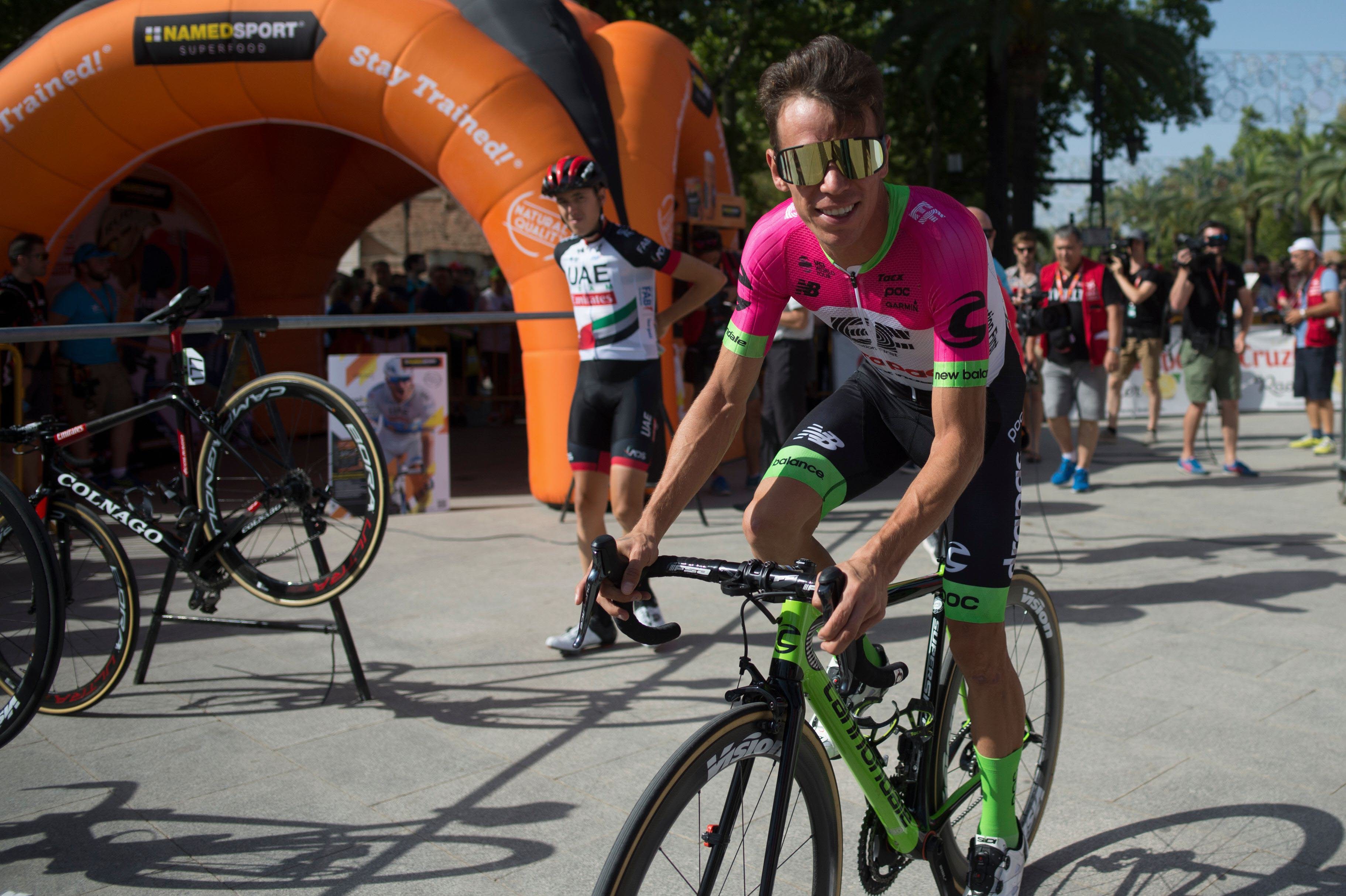 Rigoberto Urán, durante la última Vuelta a España.