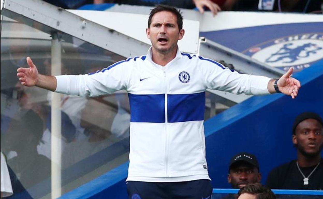 Frank Lampard durante el partido ante el Crystal Palace.