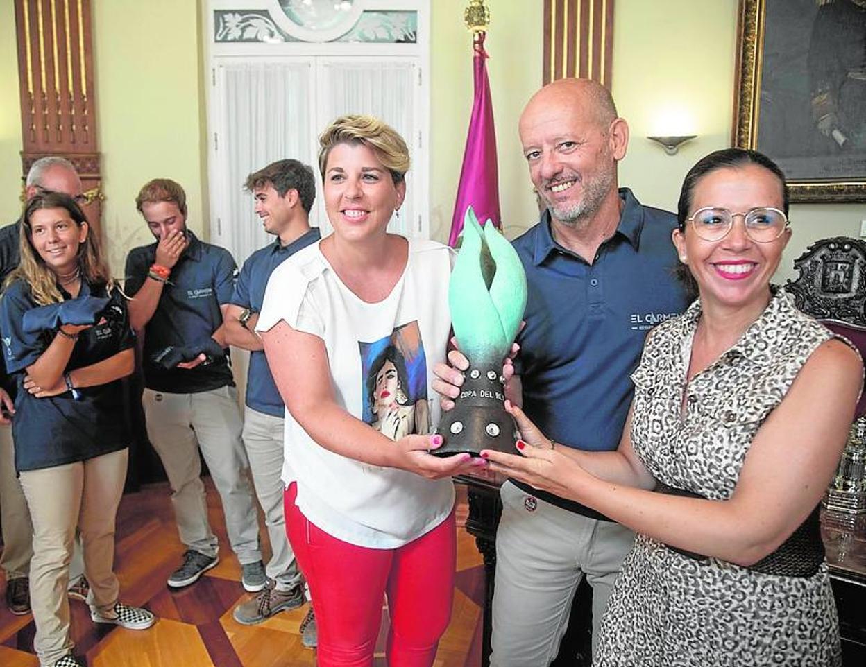 Arroyo, Coello y Castejón, ayer, en Cartagena. 