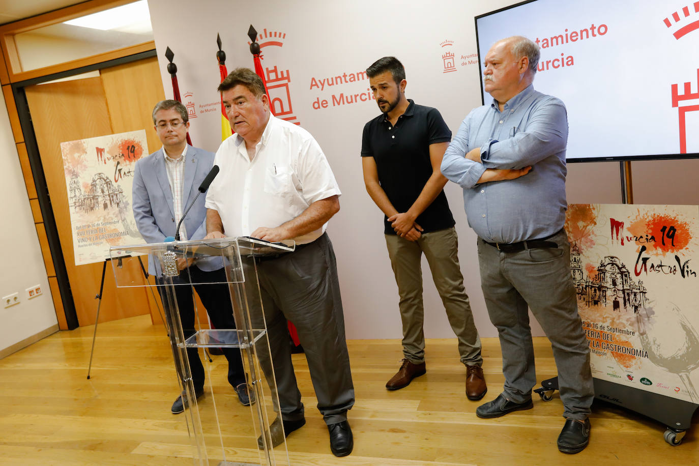 Presentación de la Feria del Vino y la Gastronomía de Murcia 2019, este jueves.