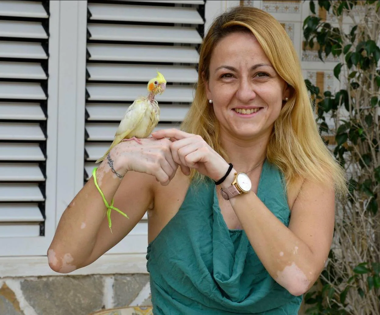 Sonia Reverte, con su ninfa papillera. 