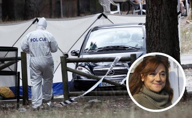 El coche de Blanca Fernández Ochoa, en el lugar donde ha sido encontrado.