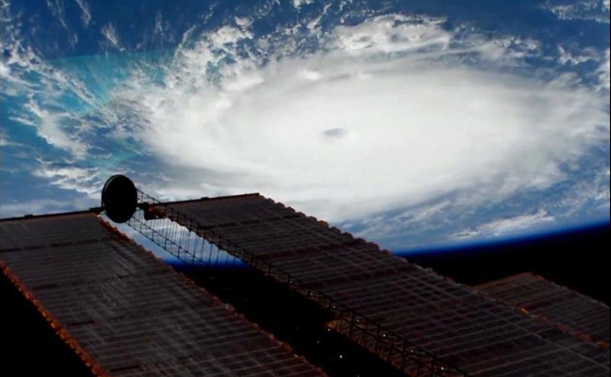 El huracán Dorian visto desde la Estación Espacial Internacional.