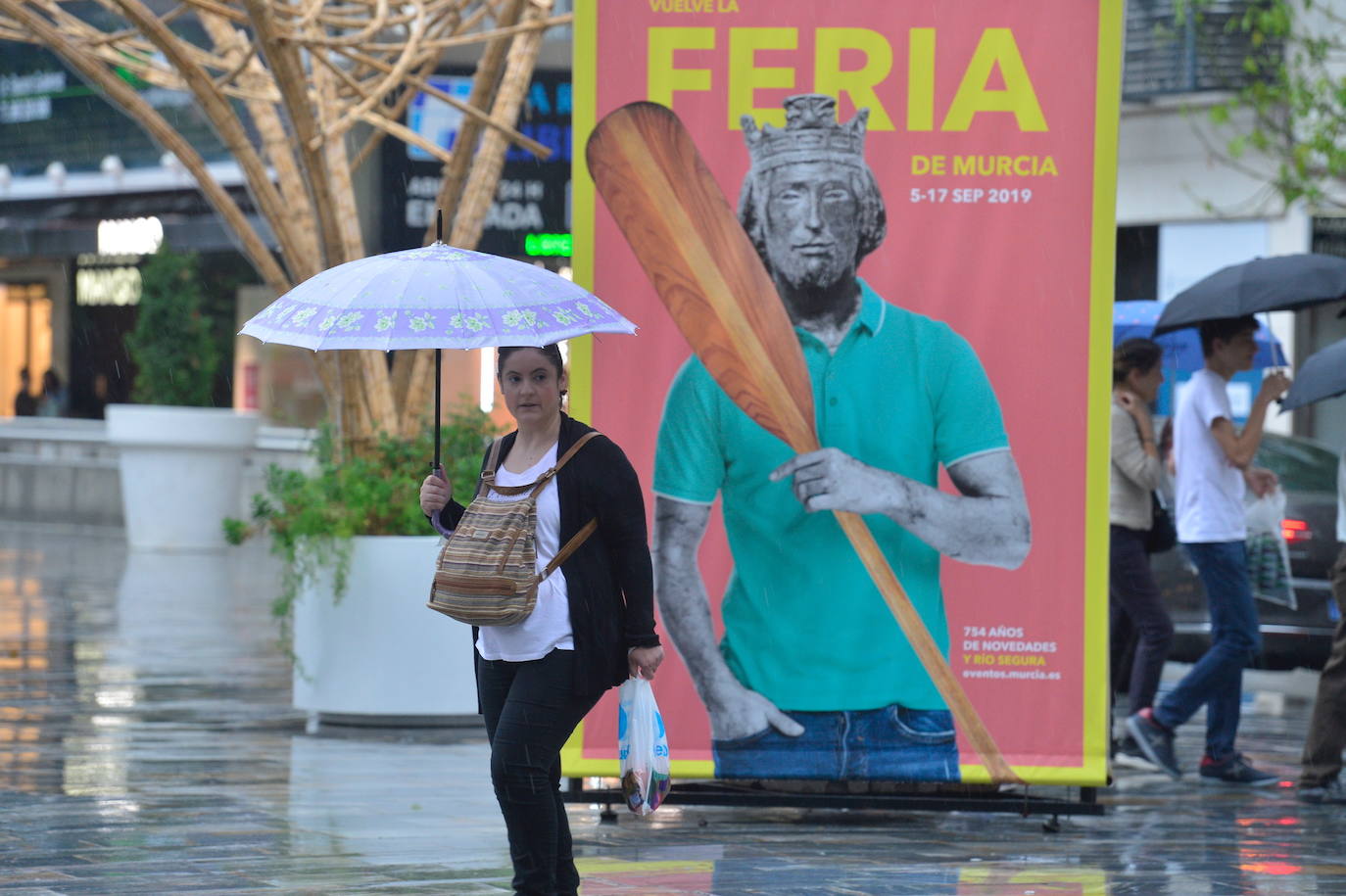 La ciudad de Murcia, durante las primeras horas de la mañana