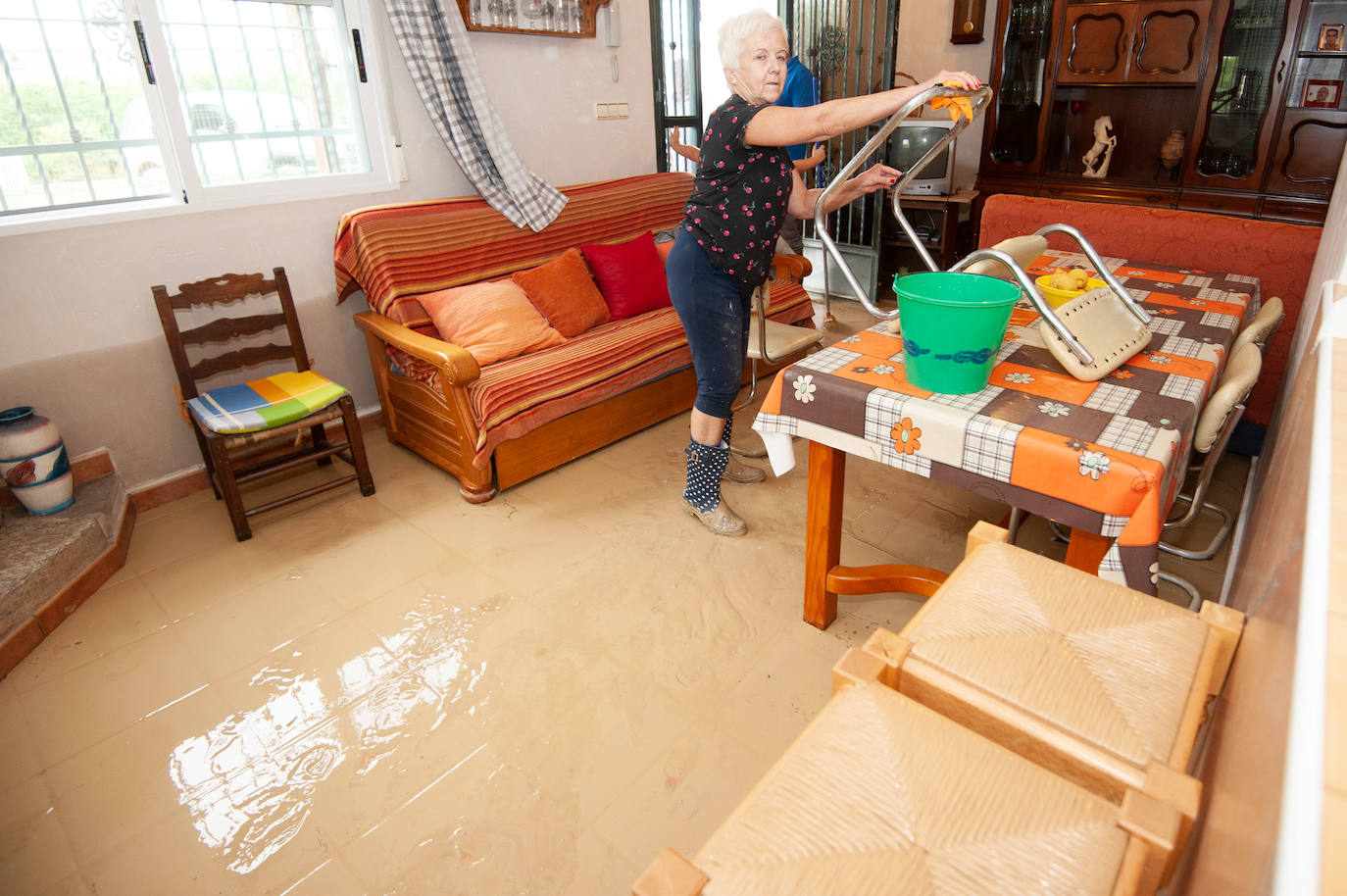 Recorrido por las localidades de Alquerías, Beniel y Llano de Brujas, donde el temporal causó cuantiosos destrozos