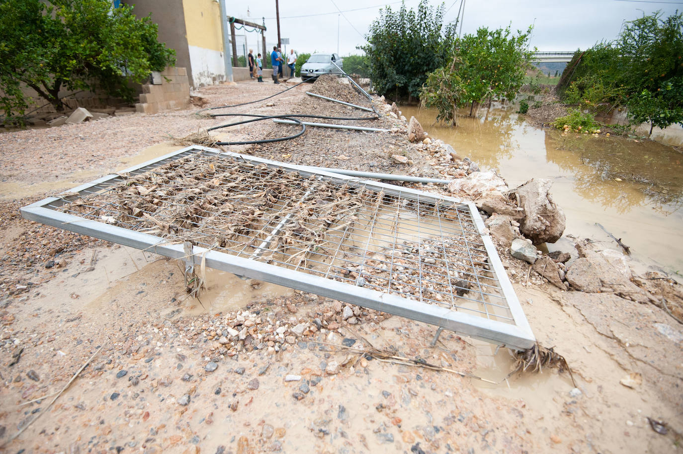 Recorrido por las localidades de Alquerías, Beniel y Llano de Brujas, donde el temporal causó cuantiosos destrozos