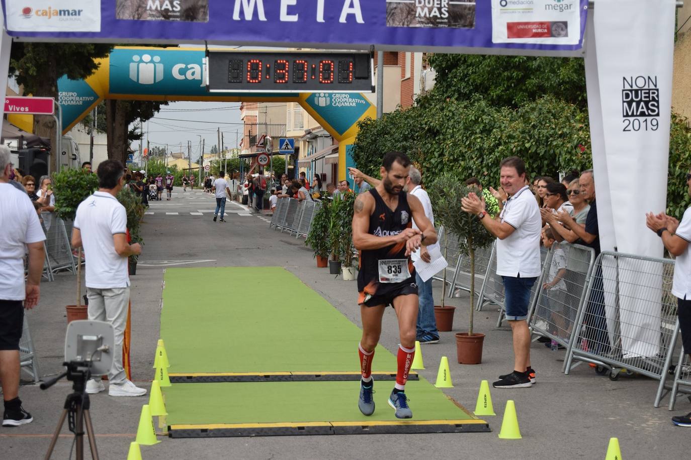 El atleta del Grupo Alcaraz se lleva la XXVII Carrera Popular de la pedanía murciana con un tiempo de 36:06 minutos, por los 43:42 para la corredora del Bathco Running Team